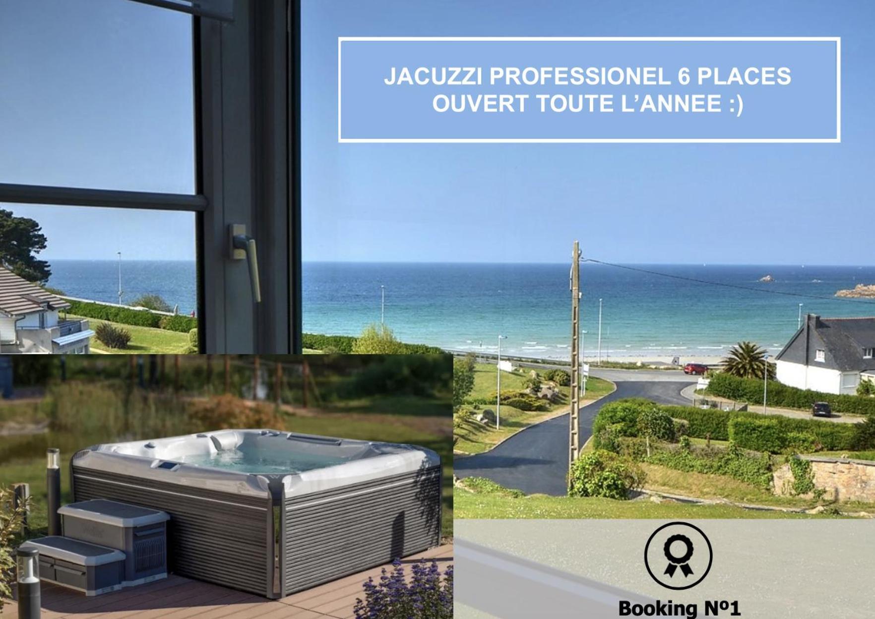 Jacuzzi Professionel Les Pieds Dans L'Eau Plage A 50 M Trévou-Tréguignec Exteriör bild